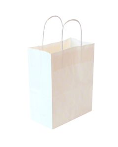 FLX-080510-W BAG SHOP 8X5X10 60#BW WHT W/H 250/CS