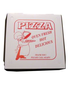 PB-CLA1010 QUALITY CARTON PIZZA BOX, 10" X 10" X 2", CLAY COATED, CRB AND SUS PAPER BOARD, LOCK CORNER, RECYCLED, STOCK PRINT, 100/CS