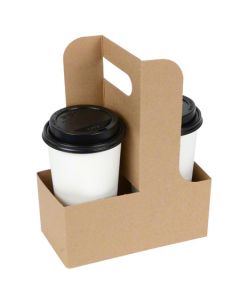 QC-CH739-2 TRAY PPR 2 CUP W/HANDLE 250/CS 7"X3"X9" CARRIER