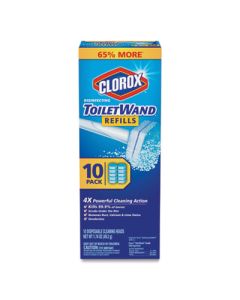 CLO31620 DISINFECTING TOILET WAND REFILL HEADS, 10/PACK, 6/CARTON