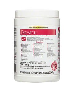 CP-69150 WIPE DISINFCT DISPATCH 8/150 W/BLEACH HEALTHCARE