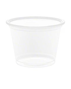 DA-100PC CUP PLAS SOUFFLE 1OZ CLR 2500/ PP LID: PL100N