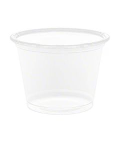 DA-100PC CUP PLAS SOUFFLE 1OZ CLR 2500/ PP LID: PL100N