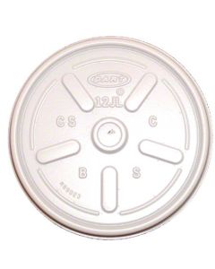 DA-12JL LID PLAS WHT 12 OZ VENT HIPS FITS 12 SERIES CUPS/CNT 1000/