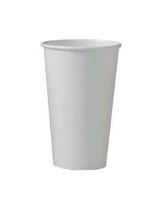 SO-316W SOLO HOT CUP 16oz, WHITE, SINGLE SIDED POLY PAPER 1000/CS