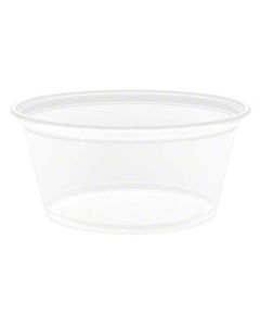 DA-325PC CUP PLAS SOUFFLE 3.25OZ CLR PP LID:PL4N 2500/CS