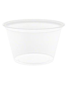 DA-400PC CUP PLAS SOUFFLE 4OZ CLR PP LID: PL4N 2500/CS