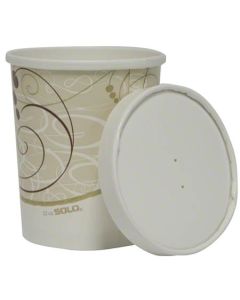 SO-KHB32A-S CONT PPR 32OZ COMBO SYMPH 250/ DB HT/CLD PAPER LID WHT