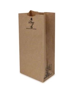 DU-4-K-500 BAG 4# KRAFT 30# BW 500/CS GROCERY