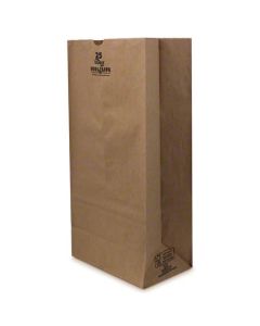 DU-25T-K-500 KRAFT GROCERY BAG 25# TALL 40#BW 500/CS