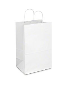 DU-9613-W BAG SHOP KARY WHT 60#BW W/H 9X5.75X13.5 250/BDL