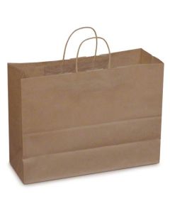 DU-16612-K BAG SHOP TOTE KRAFT 65#BW W/H 16X6X12 RECYL 250/CS