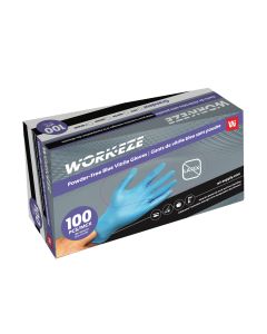 ATM-DVN5100BLF-SIZE AMTEX WIPECO WORKEZE NITRILE/VINYL BLUE HYBRID, 5MIL, SELECT A SIZE 100/BOX EA