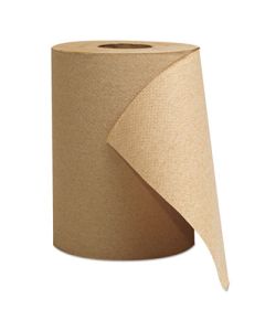 GEN1804 GEN HARDWOUND ROLL TOWELS, 1-PLY 8"X300', 1PLY, BROWN 12/CS