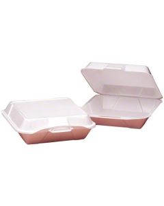 GEN FOOD CONT HINDGED JUMBO 1CMPT WHITE EPS 10.25x9.25x3.25 200/CS

