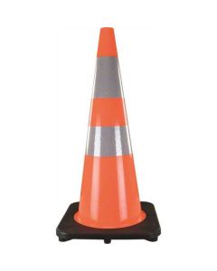 HDS-00457 00457 SAS TRAFFICE SAFETY CONE SOLID ORANGE W/ REFLECTIVE COLLOR 36", EA