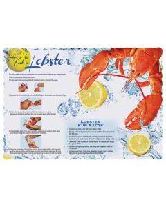 HM-311128 PLACEMAT 9.75X14 LOBSTER FACT SCALLOPED MAT 1000/CS