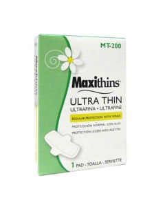 HS-MT-200 SANITARY NAP MAXITHIN ULTRA THIN PADS W/WINGS 200/CS