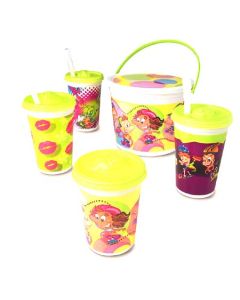 HU-06273 CUP PLAS KIDS 12OZ COMBO 250/ STR/CUP/LID