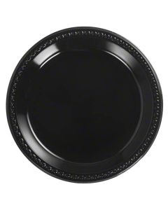 HU-81410 PLATE PLAS 10 1/4" BLK HVY GLOSSY 500/CS