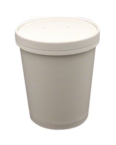 KA-2340032 CONT PPR 32OZ COMBO WHT 250/CS HT/CLD PPR LID WHT