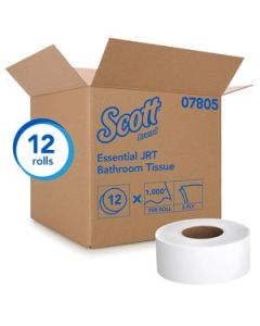 KC-07805 SCOTT 07805 JRT JR BATHROOM TISSUE 3.55"X1000' 9" ROLL, 2PLY, 12/CS