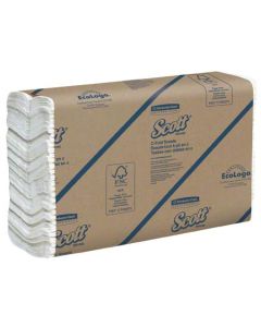 KC-01510 TOWEL C FOLD WHT "ECO" 10.13X13.15 SCOTT 2400/CS