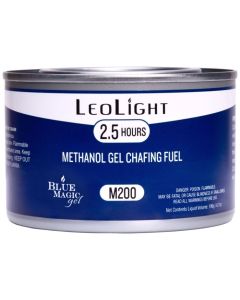 LEO-M200 LEO-LIGHT M200 BLUE MAGIC 2.5= HOUR BURN, CLEAR CAN, WICK CHAFING FUEL 72/CS NO SHIP UPS