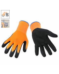 ATM-LNG-O WI-SUPPLY GLOVE, LATEX DIP ORANGE NYLON LINER SELECT-A-SIZE 2/PR EA