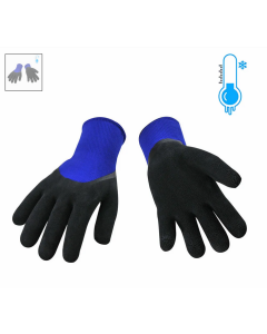 ATM-LNG-W WI-SUPPLY LATEX NYLON GRIP BLUE GLOVE, ACRYLIC FLEECE LINER, SELECT A SIZE, 2/PAIR, EA