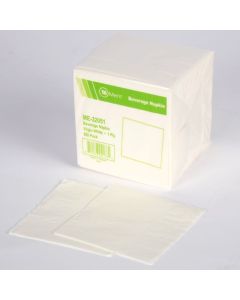 ME-32051 BEVERAGE NAPKIN, WHITE, 1 PLY, 9” X 9” 8/500/CS
