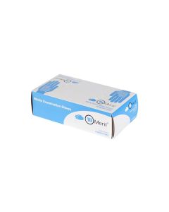 ME-5030-SIZE MERIT GENERAL PUPOSE NITRILE GLOVE, POWDER FREE, BLUE 3MIL 100/BOX, EA, SELECT A SIZE