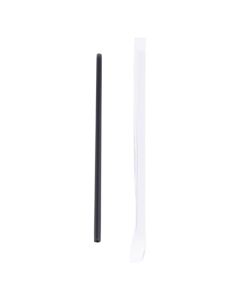 ME-396EA MERIT WRAPPED STRAW 7.75" JUMBO BLACK, 400/BOX, EA