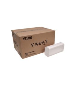 MORVT1106 MORVT1106 VALAY MULTI-FOLD TOWELS, 1-PLY, 9.05 X 9.25, WHITE, 250/PACK, 16 PACKS/CARTON 