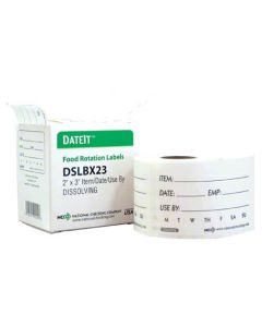 NC-DSLBX23R LABEL SHELF LIFE DISSOLVE 250/ BoX 2"X3"