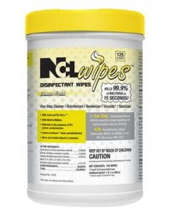 NCL-4542CT NCL WIPES DISINFECTANT WIPES LEMON SCENT 125/CT 6/CS