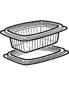 PA-C18-6012 CONT PLAS 12OZ CLR DELI COMBO FLT LID PS 5.9X4.9 250/CS