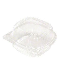 PA-YCI8-1160 PACTIV CLEARVIEW SMARTLOCK HINGED LID CONTAINER, 20oz, 5.75"X6"X3", CLEAR, HIGH IMPACT POLY, 500/CS