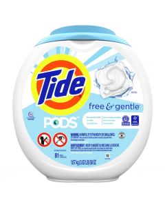 PG-91798 PG-91798 TIDE 91798, LAUNDRY DETERGENT, PODS, FREE & GENTLE SCENT, 81 PODS/CT, EA