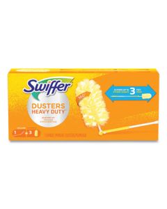 PGC82074 P&G SWIFFER H.D DUSTERS, PLASTIC HANDLE EXTENDS TO 3FT, 1 HANDLE & 3 DUSTERS KIT, EA