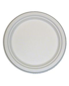 PL-PL-10 PLATE FIBER 10" WHT PW COMPOSTABLE 500/CS