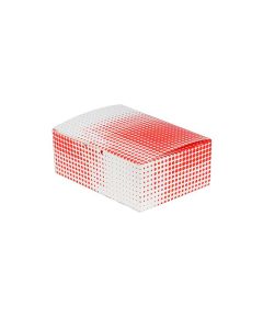 QP-3505 QP-3505 KARI-OUT 3505, TUCK TOP BOX, DINNER, RED AND WHITE PLAID, 9"X5"X3", 250 / CS