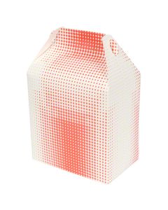 QP-3522 BOX PAPER TALL BARN STYLE WHT &RED 8X5X8 125/CS