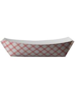 QP-8703 SQP 8703 FOOD TRAY - #300 (3 LB) RED PLAID – 500/CS