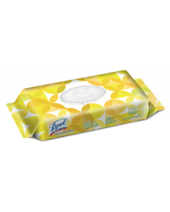 RB-99716 LYSOL DISINFECTING WIPES LEMON & LIME BLOSSOM, FLAT PACK 80WIPES/PACK EA