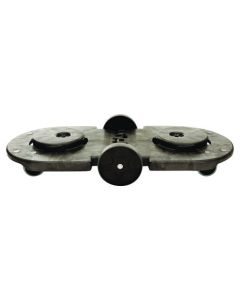 RCP264600BLA BRUTE TANDEM DOLLY TWO CONTAINER 300LB CAPACITY 20.25W x 45D x 8H, BLACK, EA