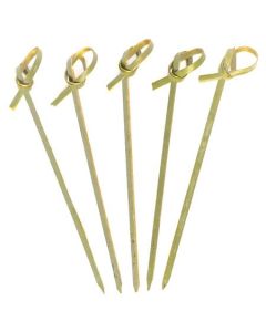RO-BFP430 ROFSON ASSOCIATES BFP4NG NOSHI GUSHI KNOT PICK 4" L, BAMBOO, (30/100/PK 3M/CS)