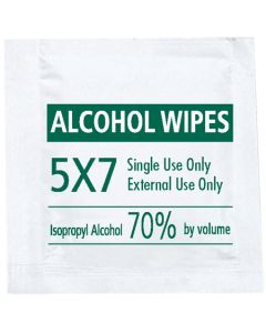 SF-33928 WIPE ALCOHOL 70% INDV 10/100 SIZE 5X7 BAGGED