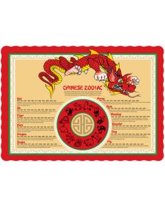 SF-496-G PLACEMAT 9.5X13.5 ZODIAC CHINESE DRAGON 1000CS