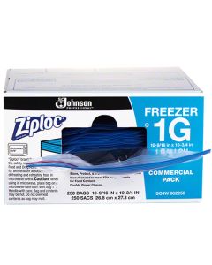 SCJ-364937 BAG POLY ZIPLOC FREEZER 1 GAL 10.5X10.75 250/CS